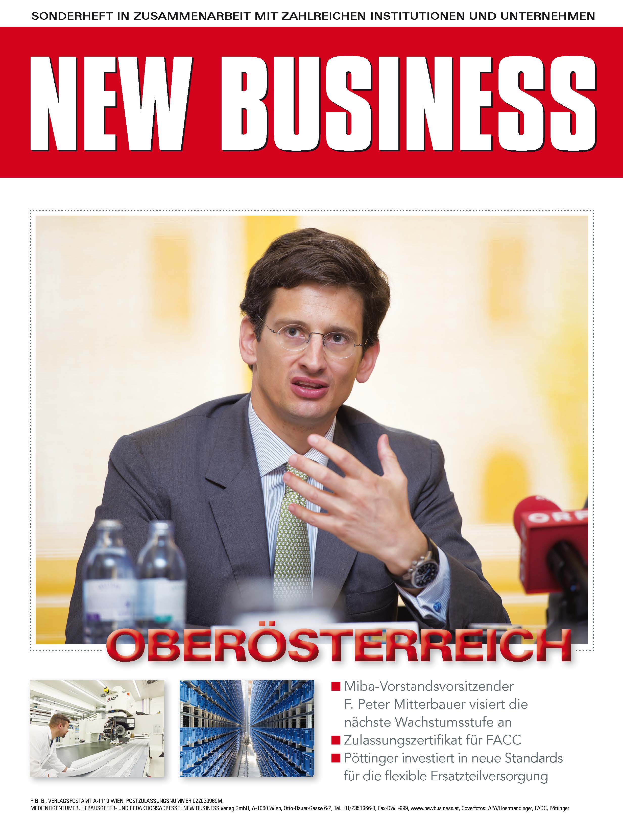 Cover: NEW BUSINESS Bundeslandspecial - OBERÖSTERREICH 2017